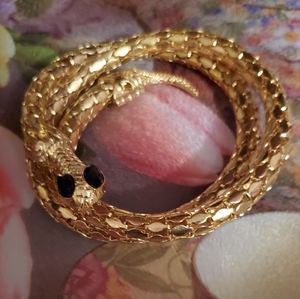 Gently Used Metal Coil Snake Bracelet